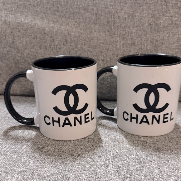 CHANEL Black and White Logo Coffee Mugs - Picture 2 of 7